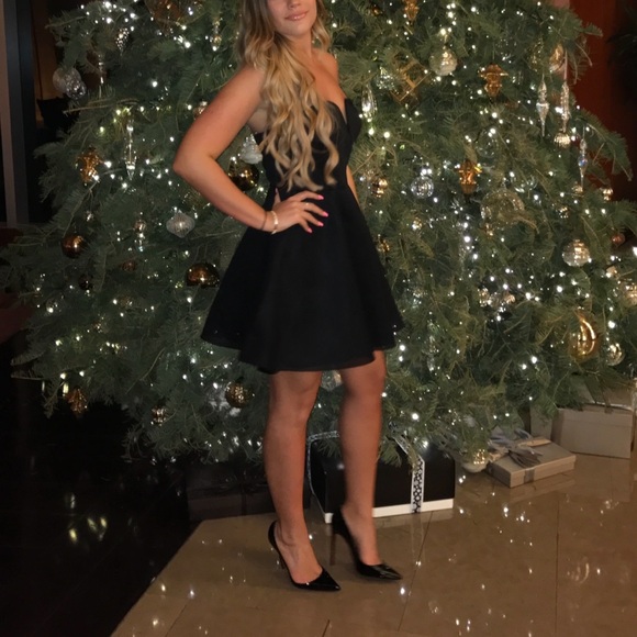 Honey Punch Black Strapless ALine Dress - Picture 8 of 14